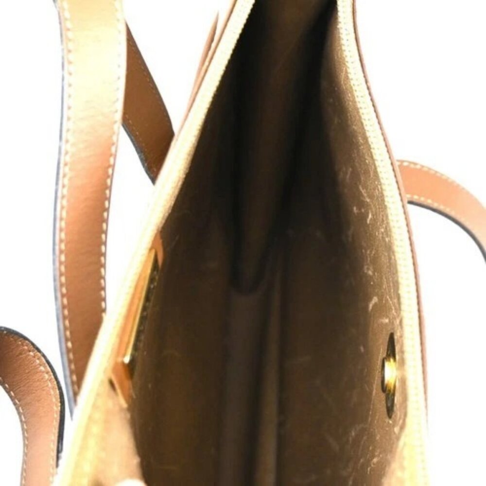 CHRISTIAN DIOR Logo Honeycomb Shoulder Hand Bag PVC Leather Beige GHW 62CA527 - Picture 14 of 16